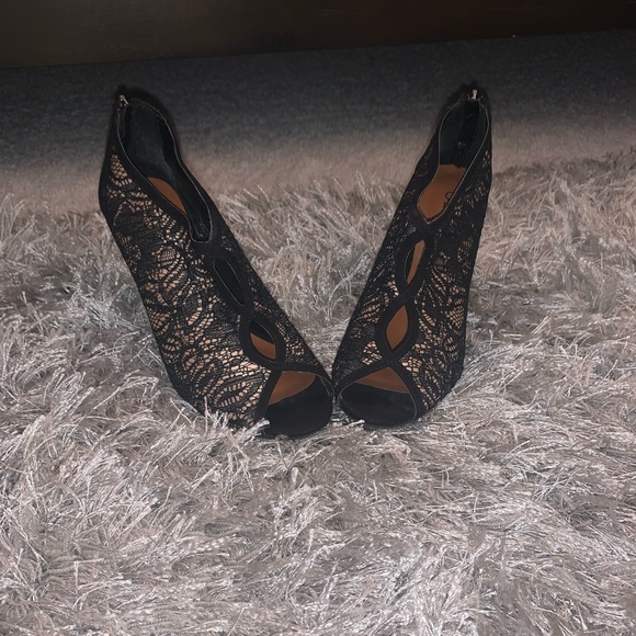 🔥Black Lace Open Toe Bootie🔥 - Picture 4 of 4